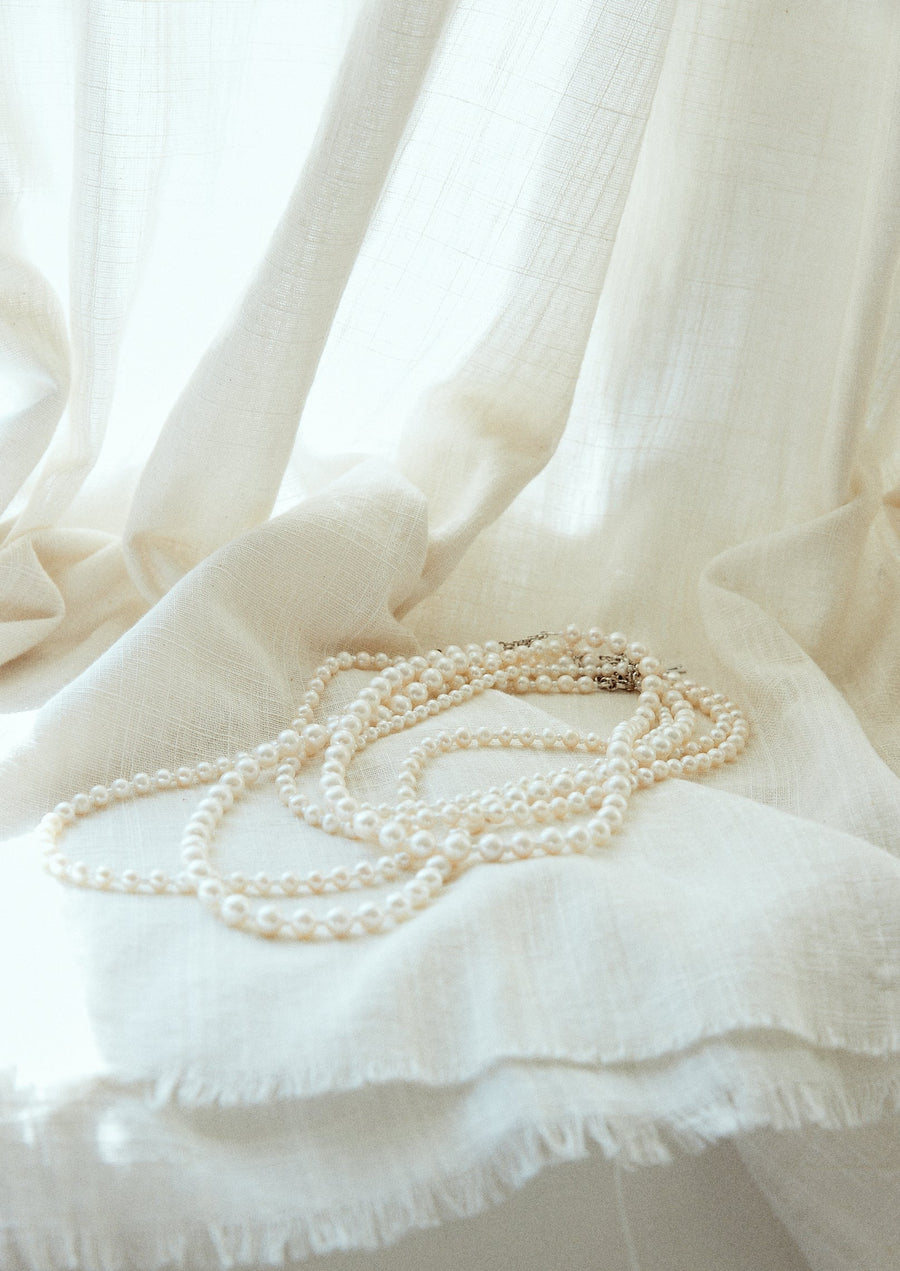 multi strand layering pearl necklace - Alyssa