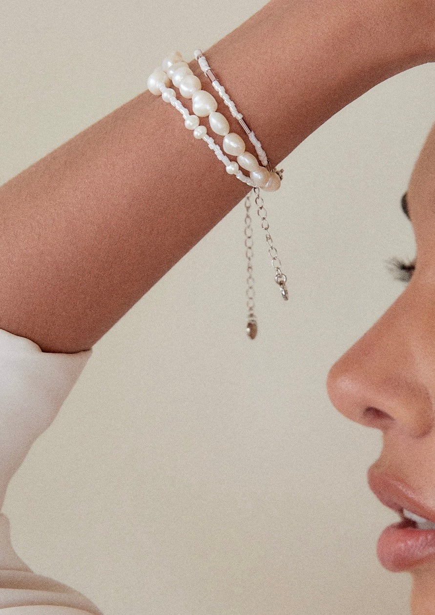 Irregular keshi pearl bracelet - Alyssa